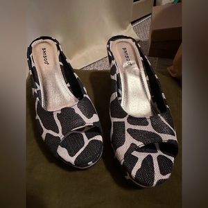 Brown and tan wedge sandal by Bamboo size 6.5 new no box